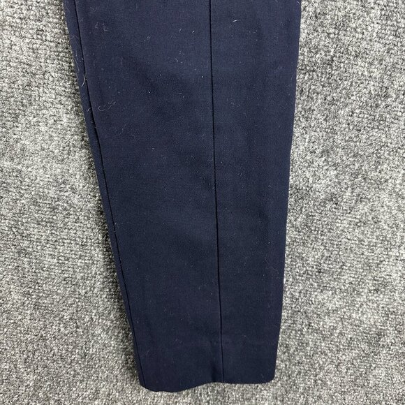 J Crew Pants Womens 2 Cameron Blue Stretch Flat Front Zip Fly Pockets Cropped - Picture 8 of 8